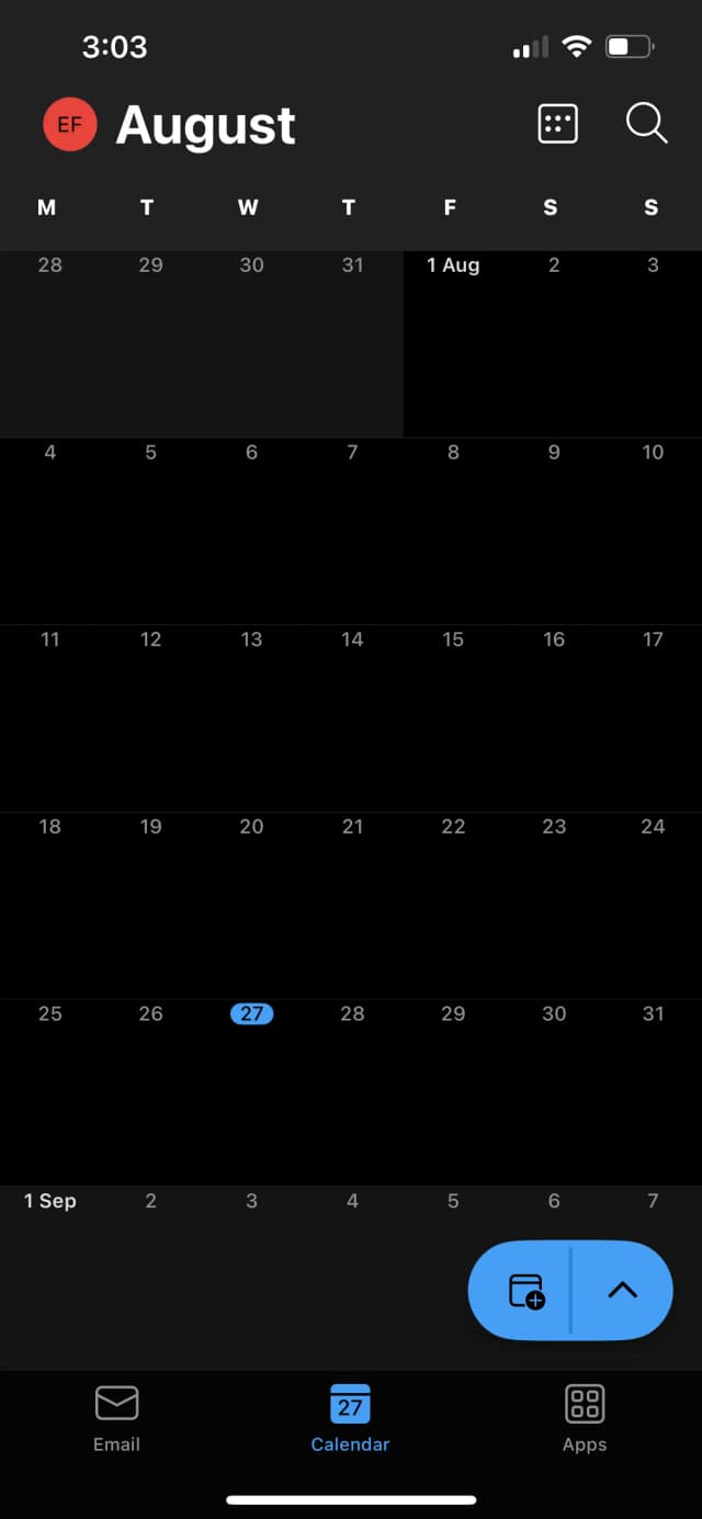 Outlook App on Iphone