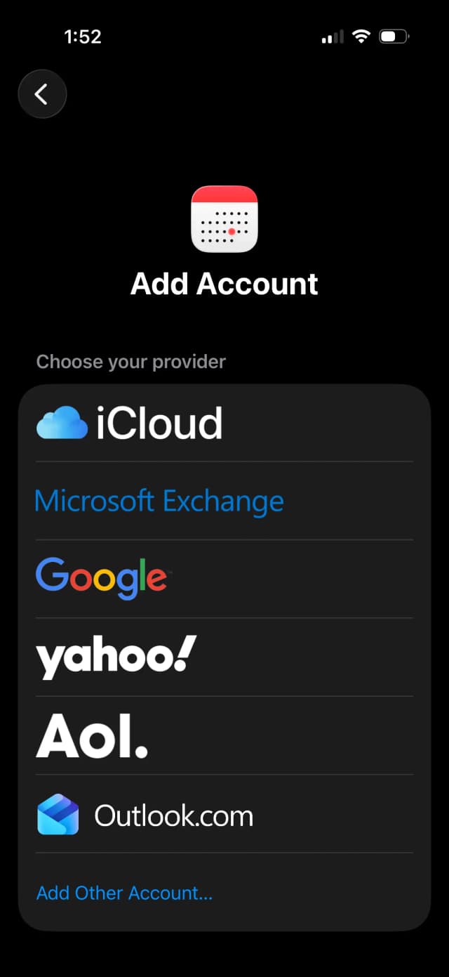 Google auf dem Bildschirm Account hinzufügen auswählen