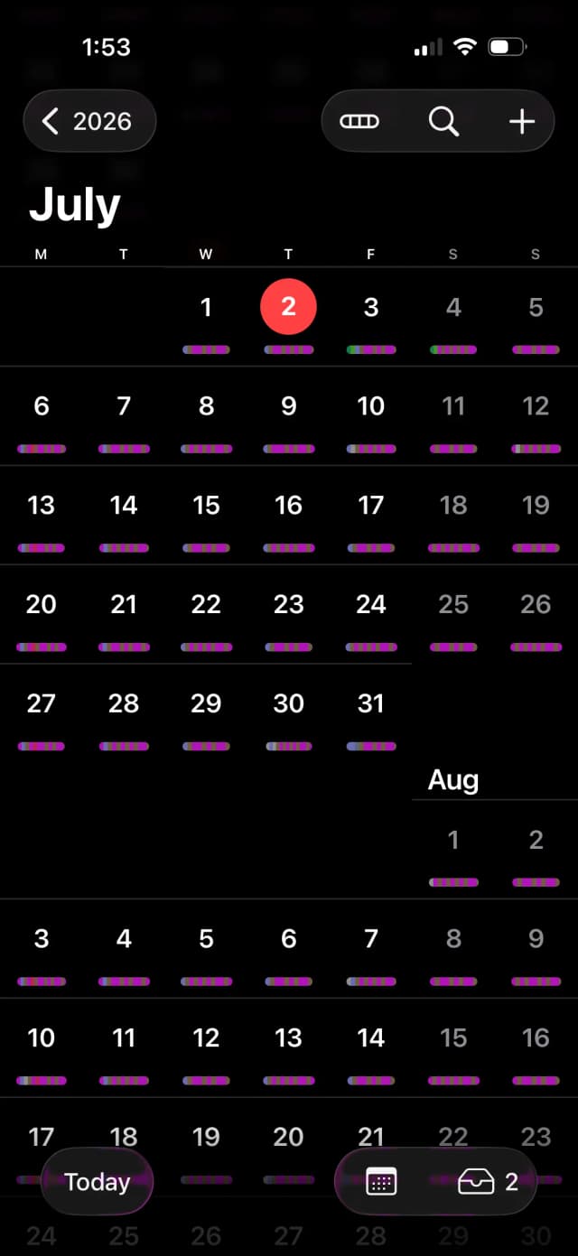 Google-Kalender werden in der iPhone Kalender-App angezeigt