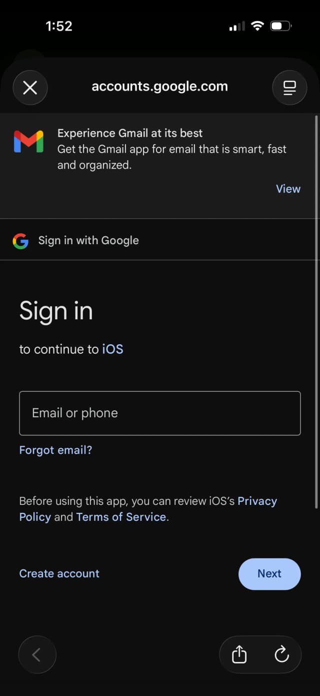Bei deinem Google-Konto auf dem iPhone anmelden