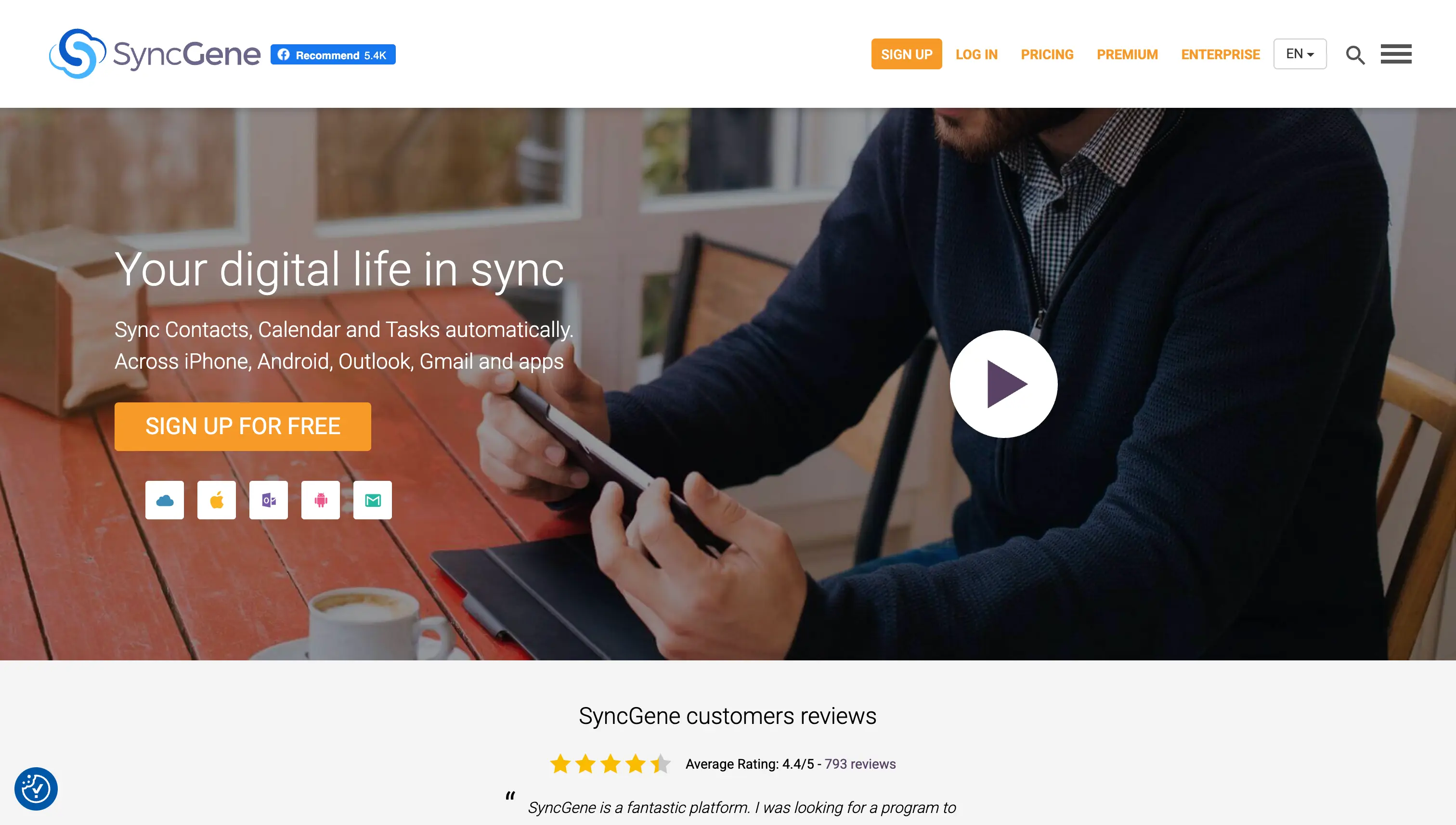 SyncGene Landing Page