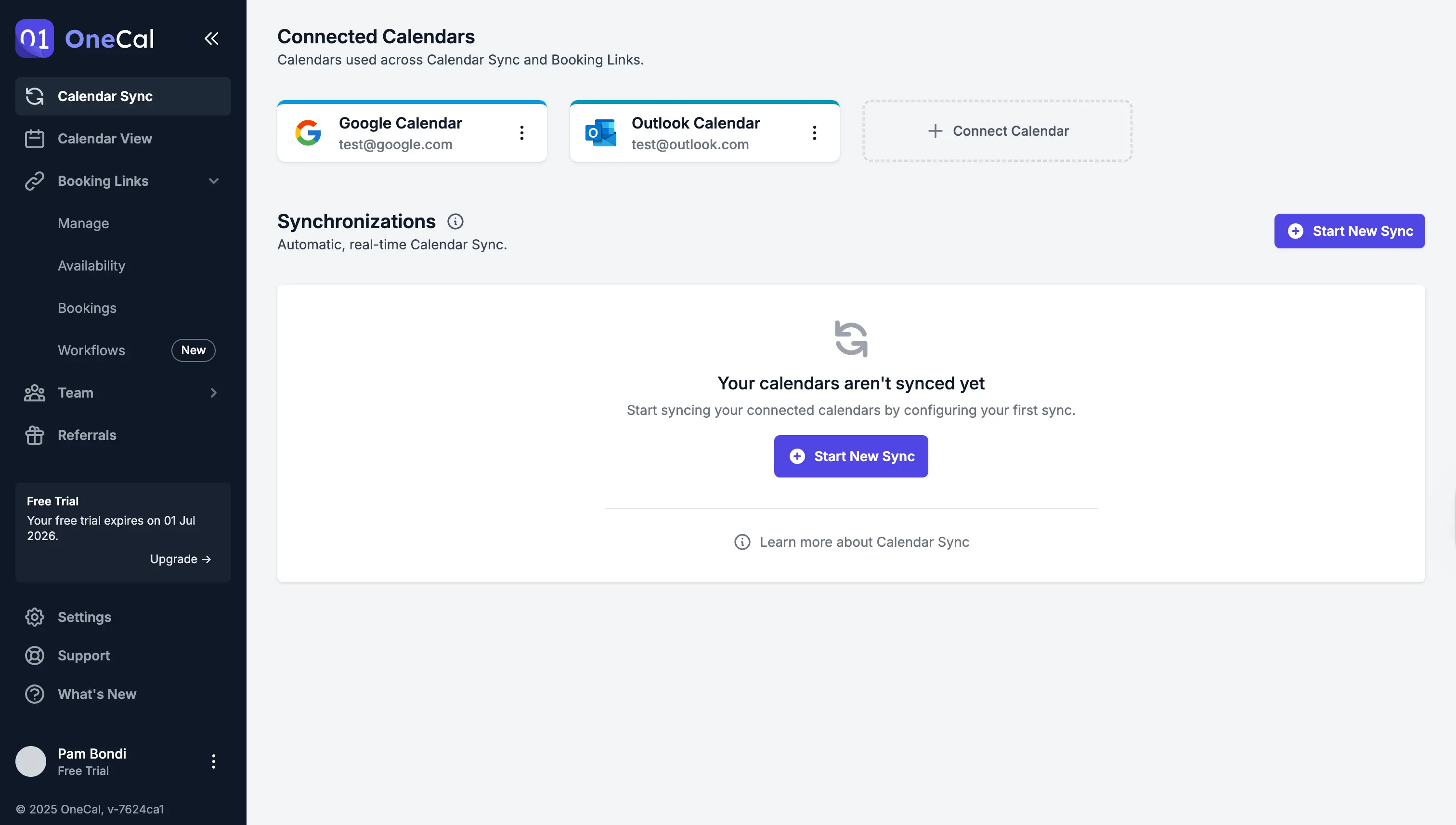 Click Start New Sync Button