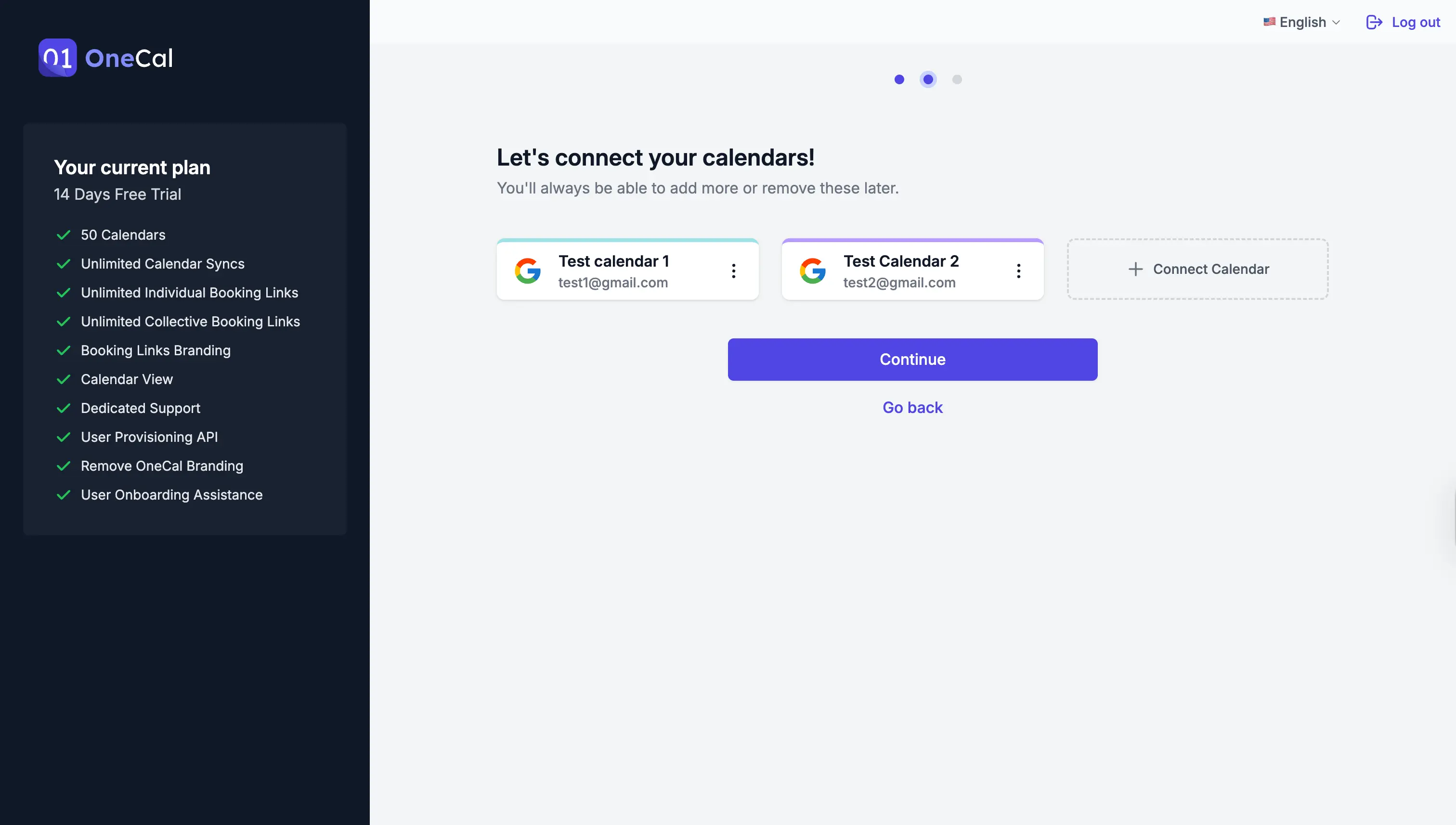 OneCal Connect Calendars